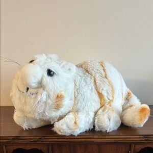 Credit Union fat cat 1998, White and Orange Plush